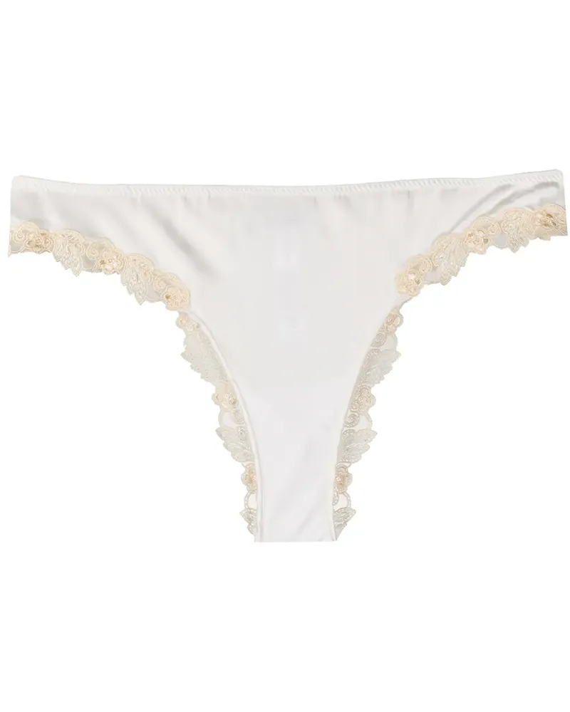 La Perla Bestickter String - Weiß Weiß