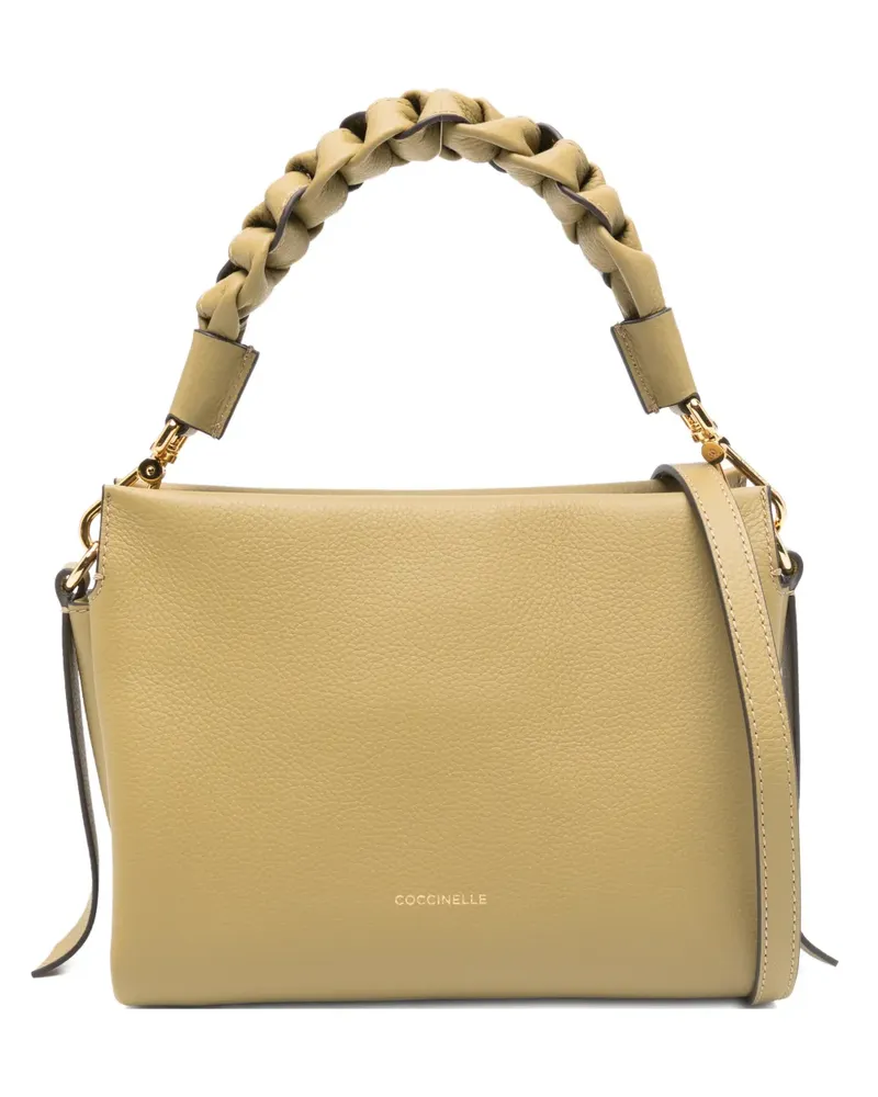 Coccinelle Tote Bag mit Flechtriemen - Nude Nude