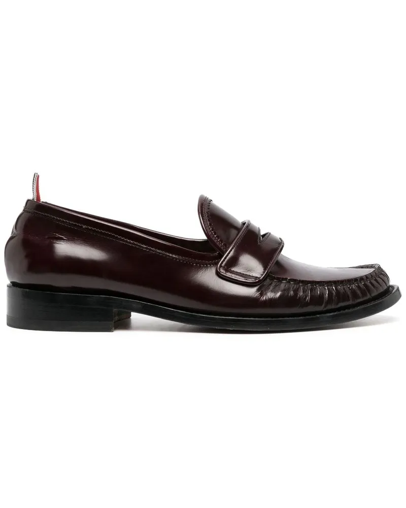 Thom Browne Penny-Loafer mit Faltendetails Rot