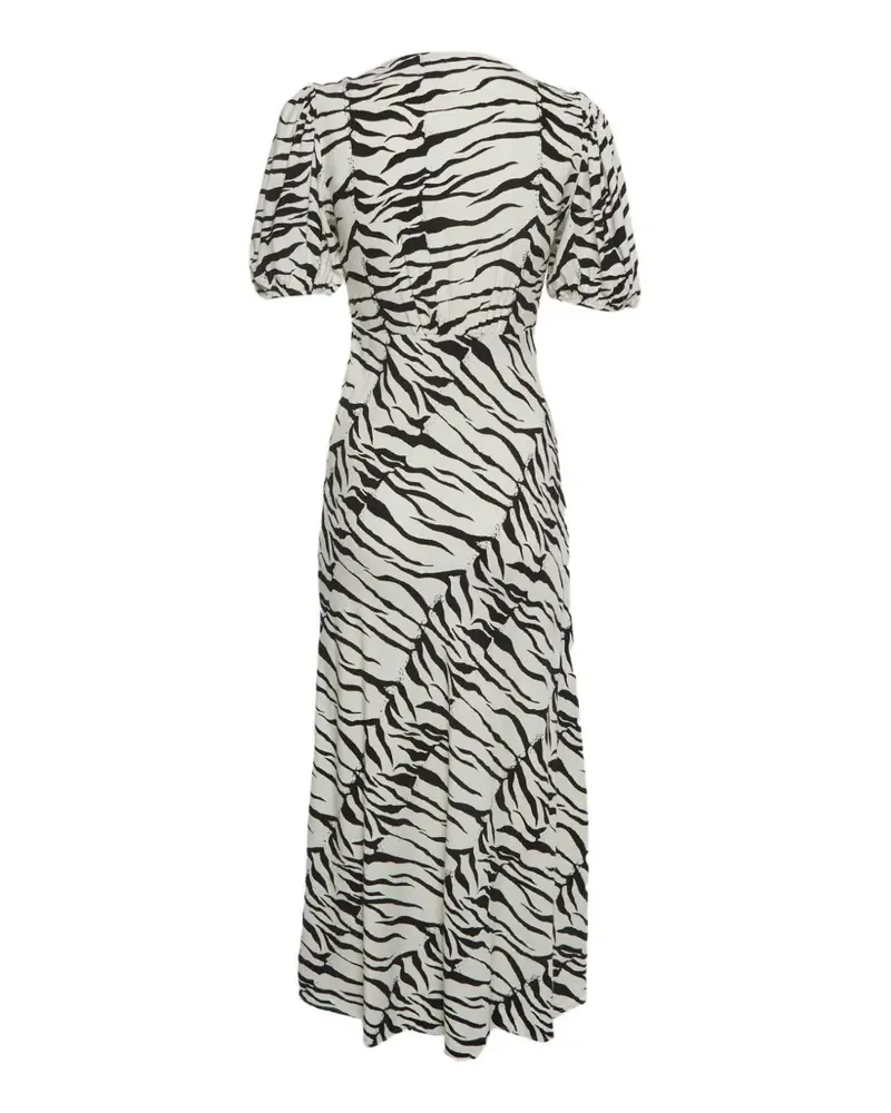 RIXO Tonya tiger-print maxi dress - Weiß Weiß