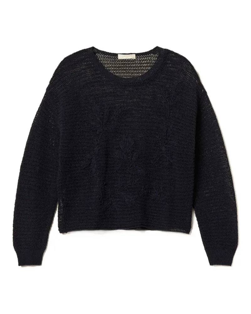 Twin-Set Bestickter Pullover - Blau Blau