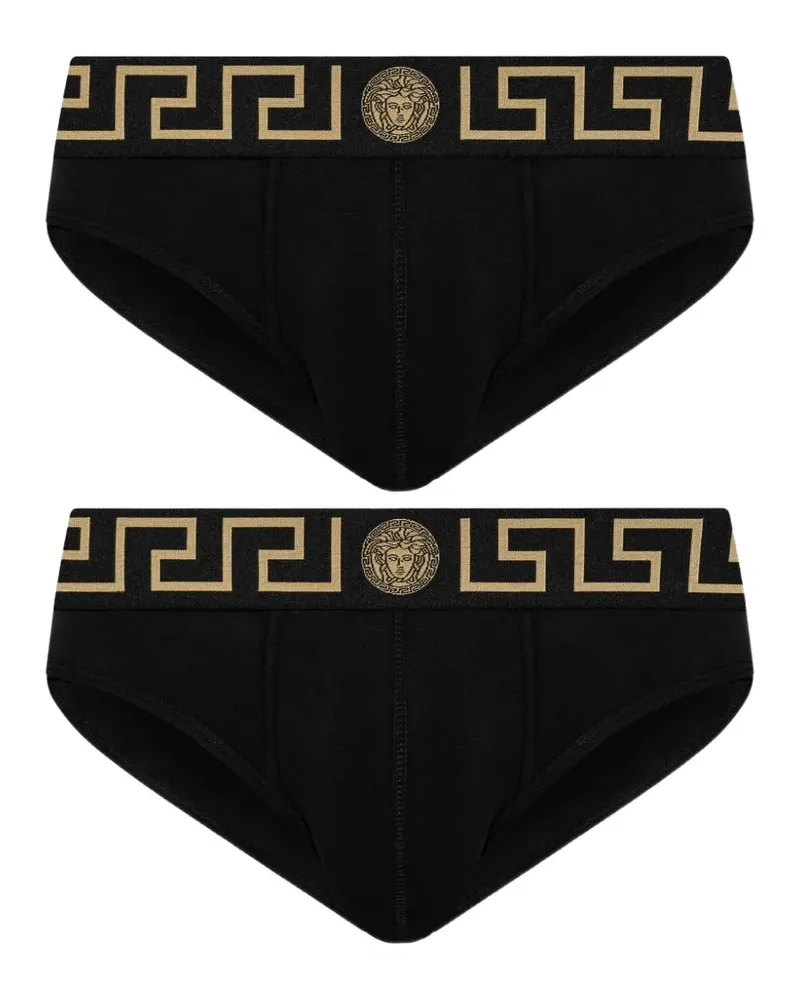 Versace Greca Medusa briefs (set of two) - Schwarz Schwarz