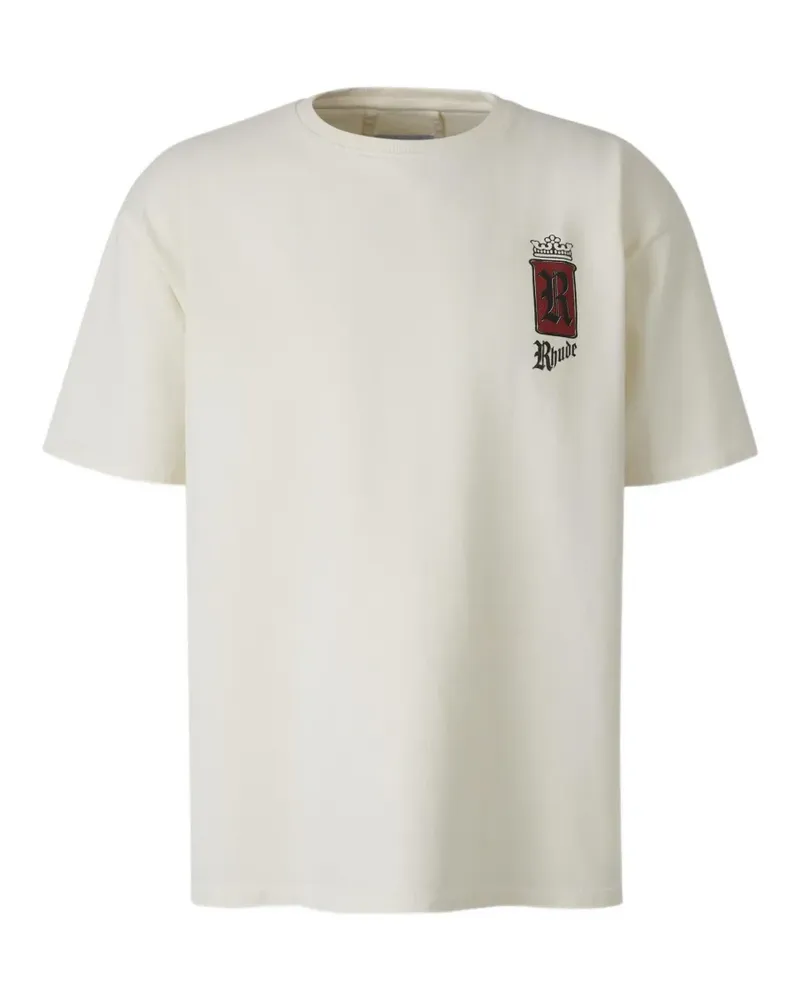 RHUDE logo-print cotton T-shirt - Nude Nude