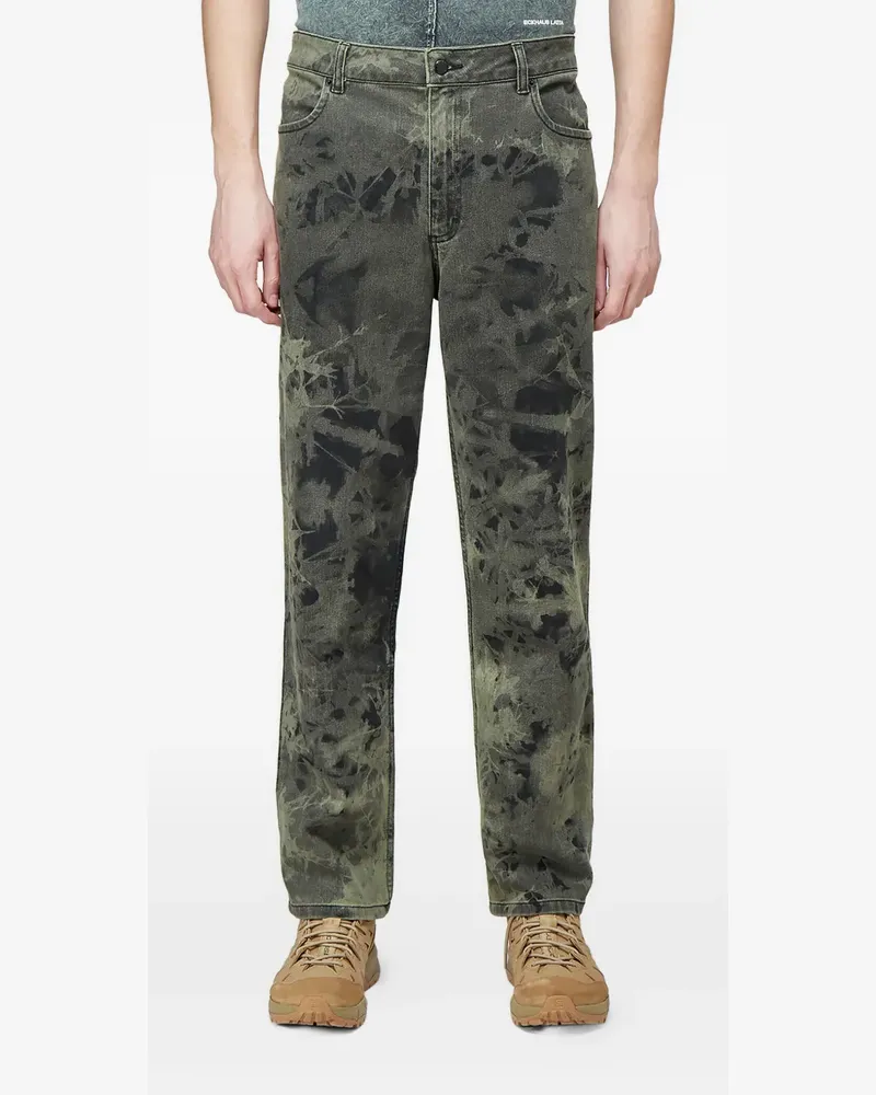 Eckhaus Latta Jeans mit Batikmuster - Grün Grün