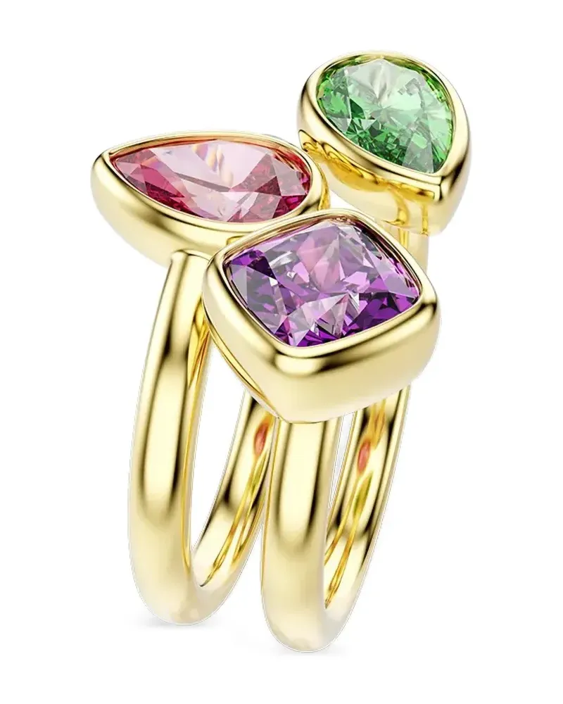 Swarovski Imber Ringe im Schichtdesign mit Kristallen - Gold Gold