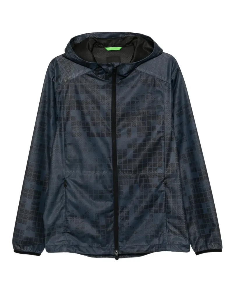 HUGO BOSS Jacke mit geometrischem Print - Blau Blau