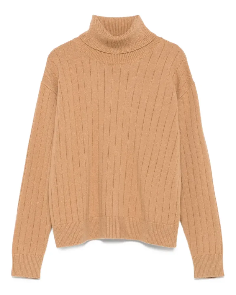 Eleventy Gerippter Rollkragenpullover - Braun Braun
