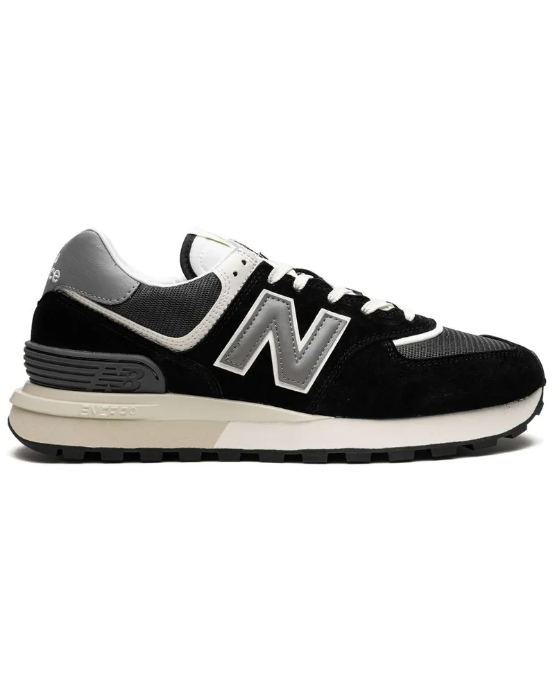 New Balance 574 Sneakers mit Kontrasteinsätzen Schwarz