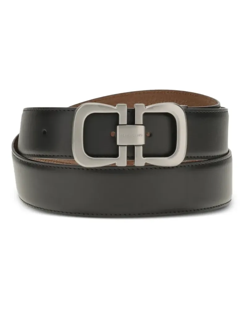 Ferragamo Gancini reversible adjustable belt - Schwarz Schwarz