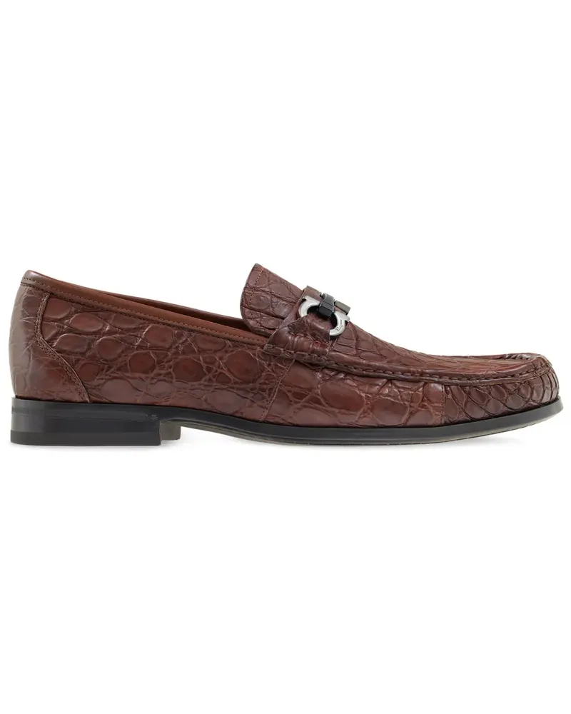 Ferragamo Loafer mit Gancini-Verzierung - Braun Braun