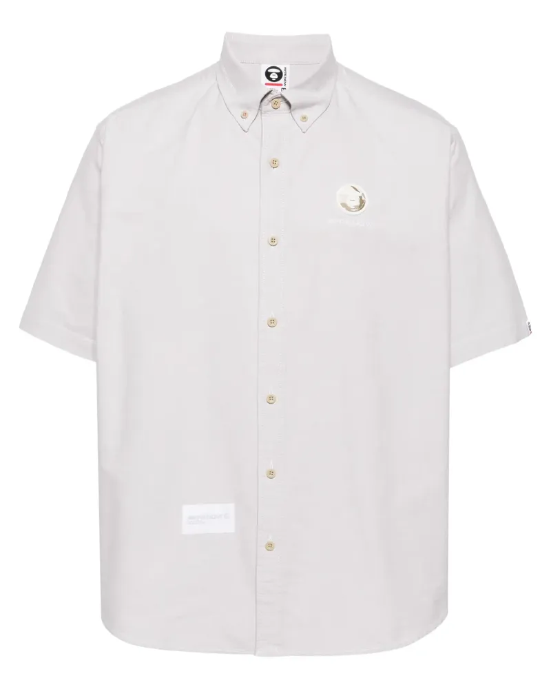 BAPE Hemd mit Logo-Applikation - Nude Nude