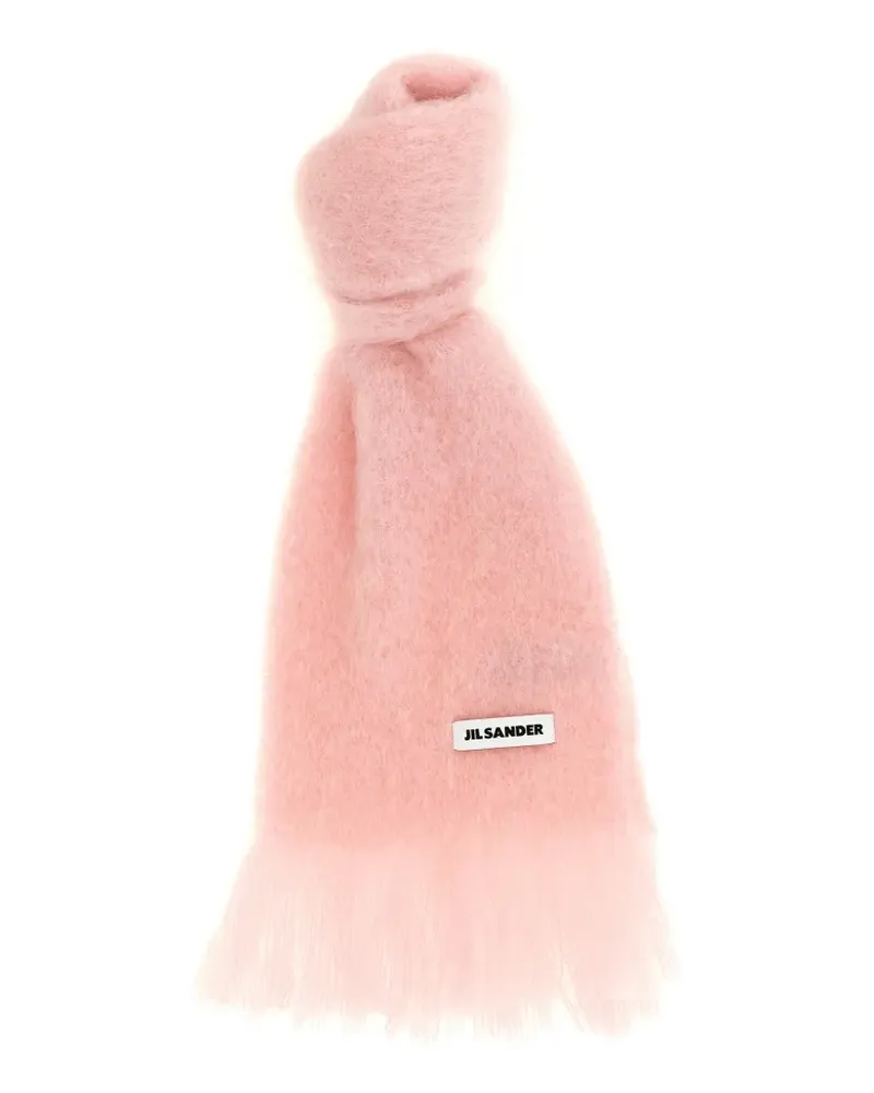 Jil Sander Schal mit Fransen - Rosa Rosa