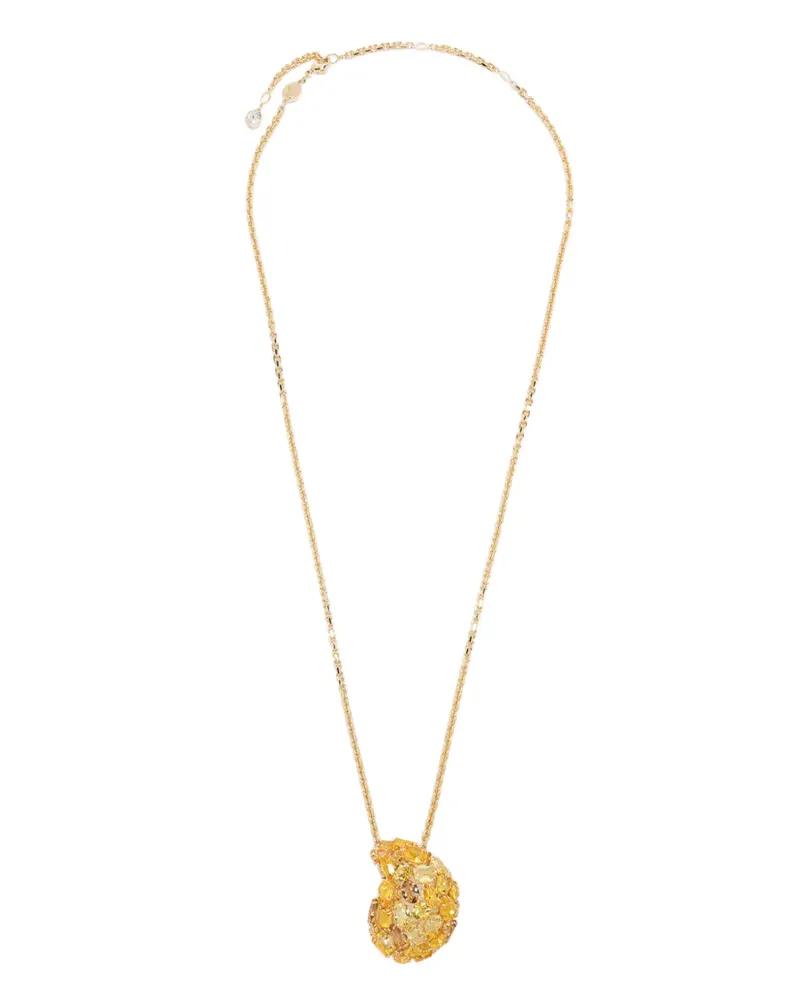 Swarovski Gema goldfarbene Halskette mit gelben Steinen Gold
