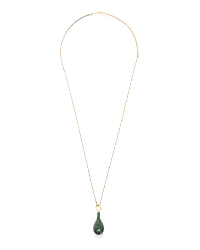 Totême Jade drop-pendant necklace - Gold Gold