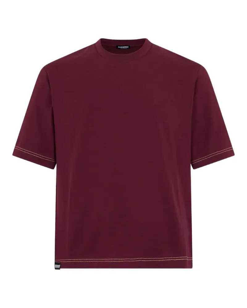 Dsquared2 T-Shirt mit V-Ausschnitt - Rot Rot
