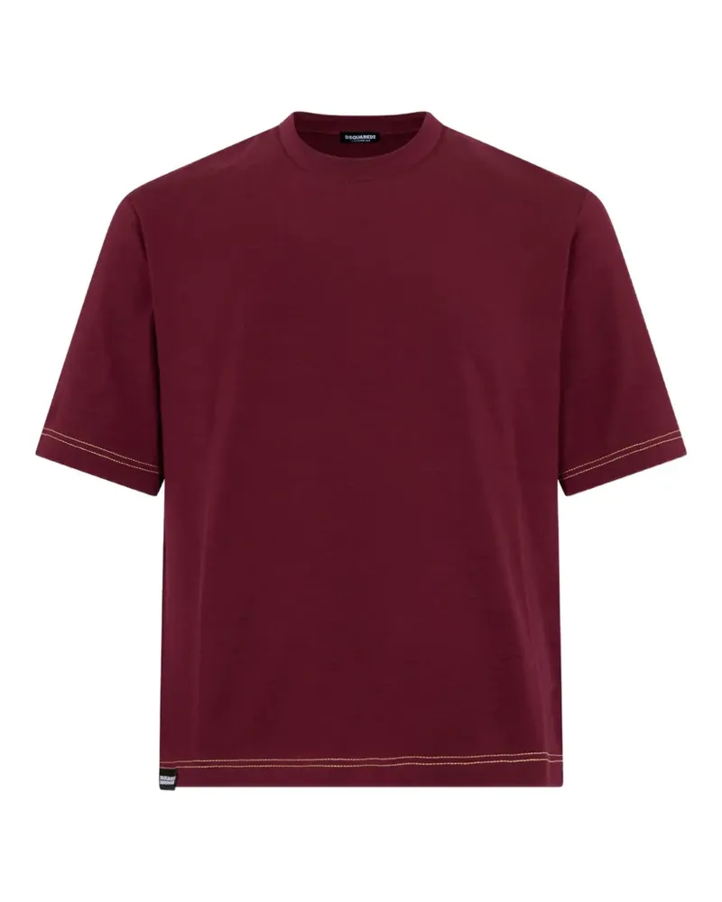Dsquared2 T-Shirt mit V-Ausschnitt - Rot Rot