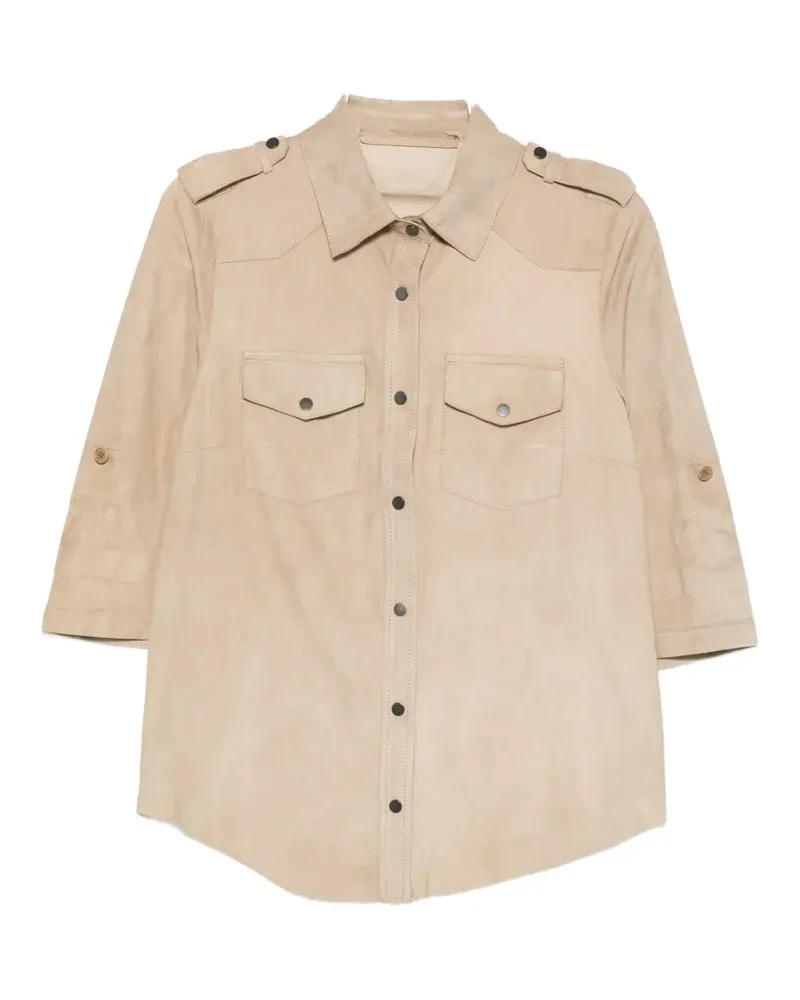 Salvatore Santoro chest-pockets buttoned jacket - Nude Nude