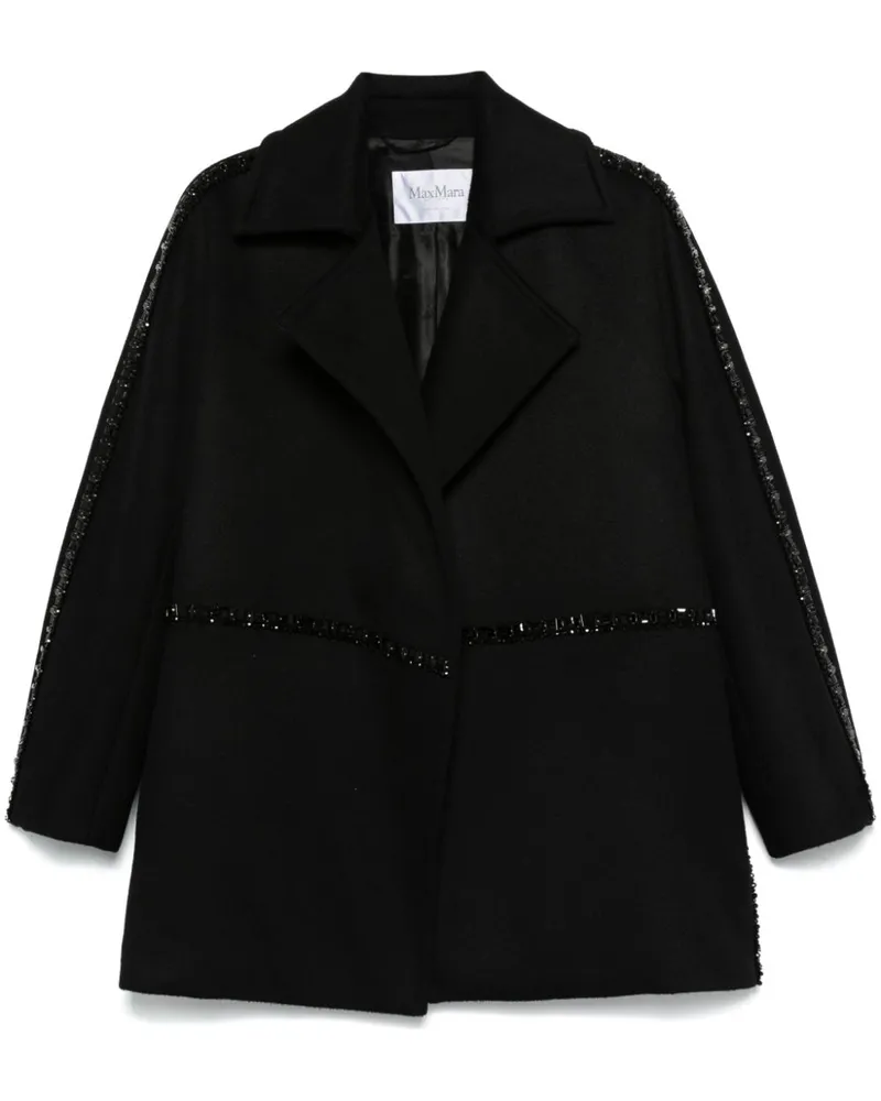 Max Mara Rapido Mantel - Schwarz Schwarz