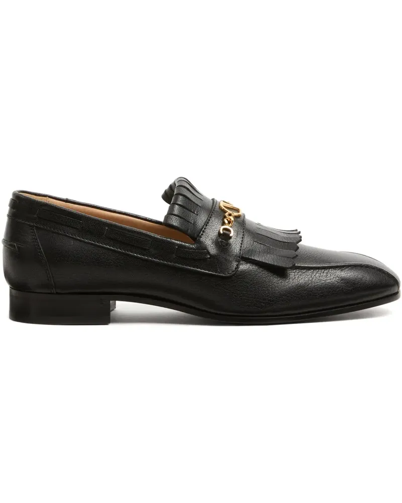 Valentino Garavani VLogo Signature Loafer mit Fransen - Schwarz Schwarz