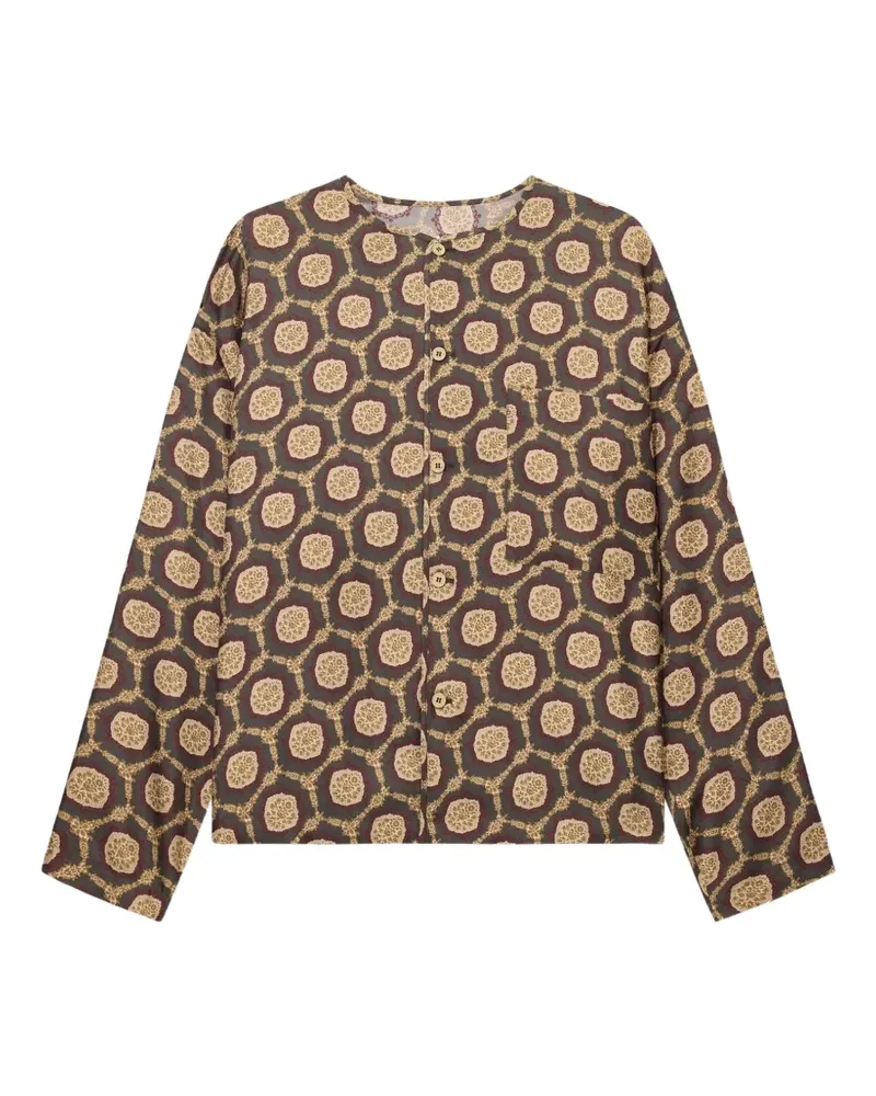 Emporio Armani patterned cardigan - Braun Braun