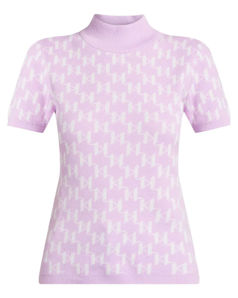 Karl Lagerfeld KL Stehkragen mit Monogramm - Rosa Rosa