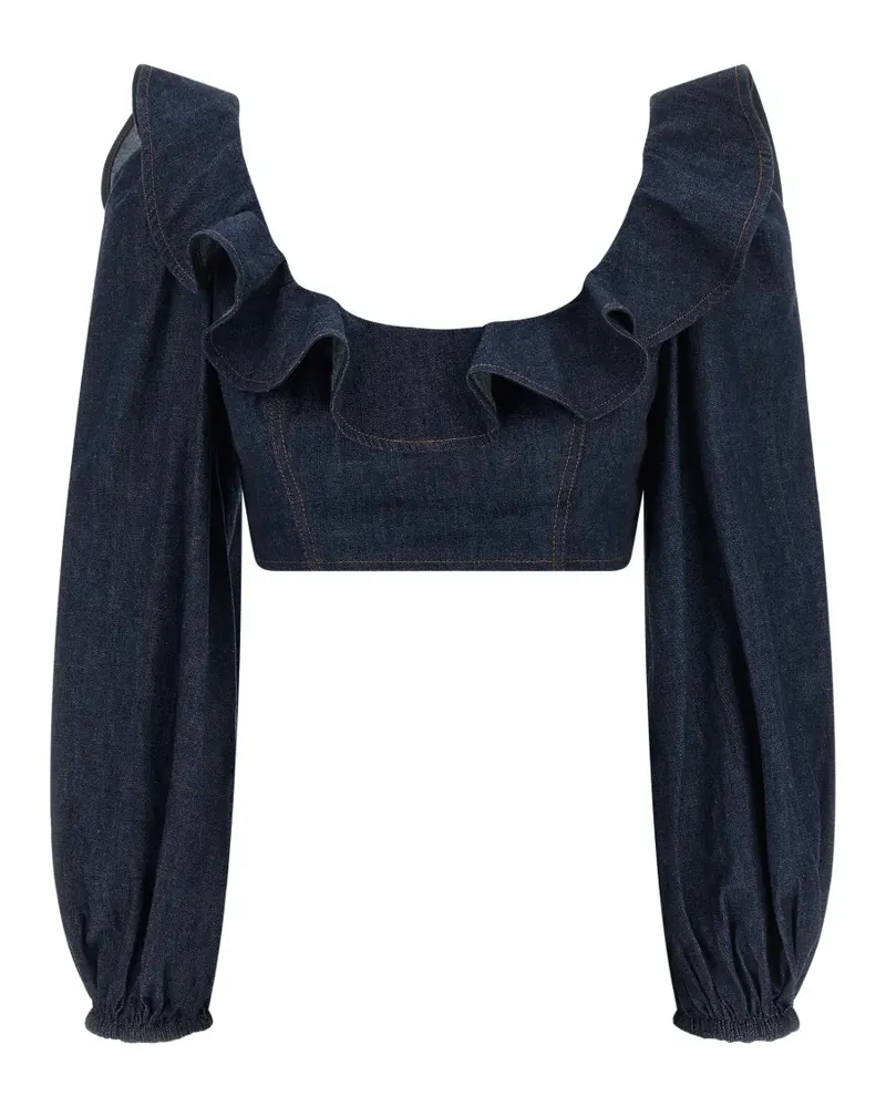 Zimmermann Aster ruffled top - Blau Blau