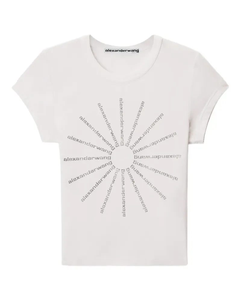 Alexander Wang Pinwheel crystal-embellished T-shirt - Weiß Weiß
