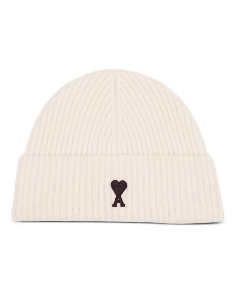 AMI Paris Ami De Coeur Beanie - Nude Nude