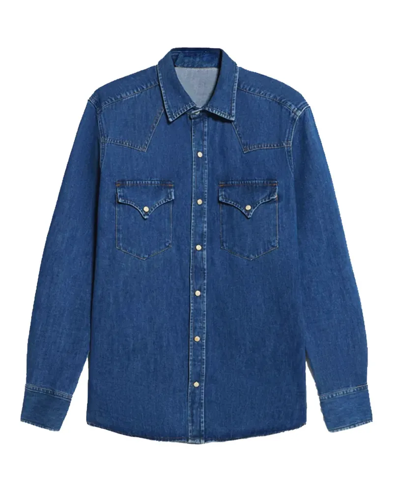 Fortela Ntex Texan Hemd mit Passe - Blau Blau