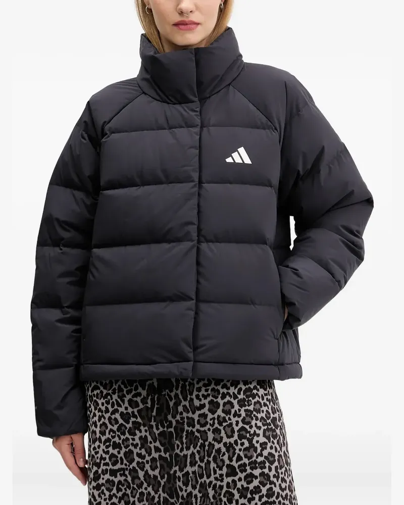 adidas logo-detail puffer jacket - Schwarz Schwarz