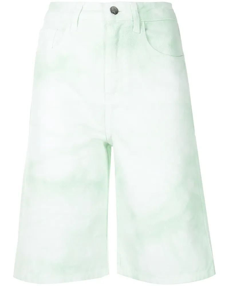 IRENEISGOOD Hoch sitzende Jeans-Shorts - Grün Grün