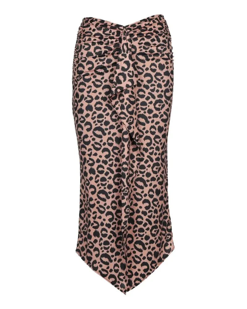 Essentiel Joya leopard-print skirt - Nude Nude