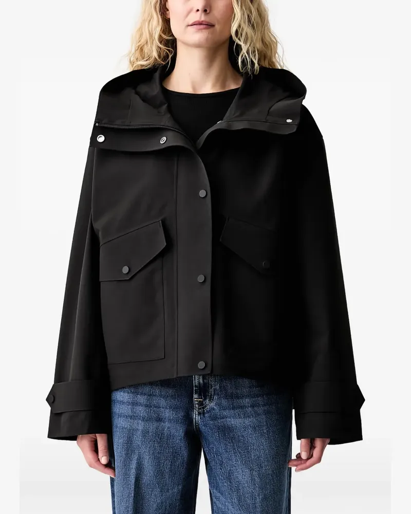 Marc O'Polo x Function Oversized-Kapuzenjacke mit Klappentasche - Schwarz Schwarz