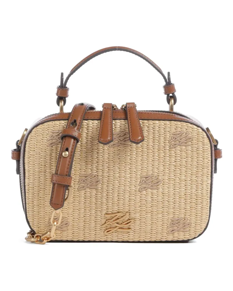 Karl Lagerfeld logo-detail cross body bag - Braun Braun