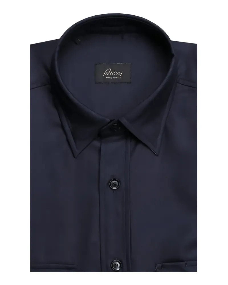 Brioni Klassisches Hemd - Blau Blau