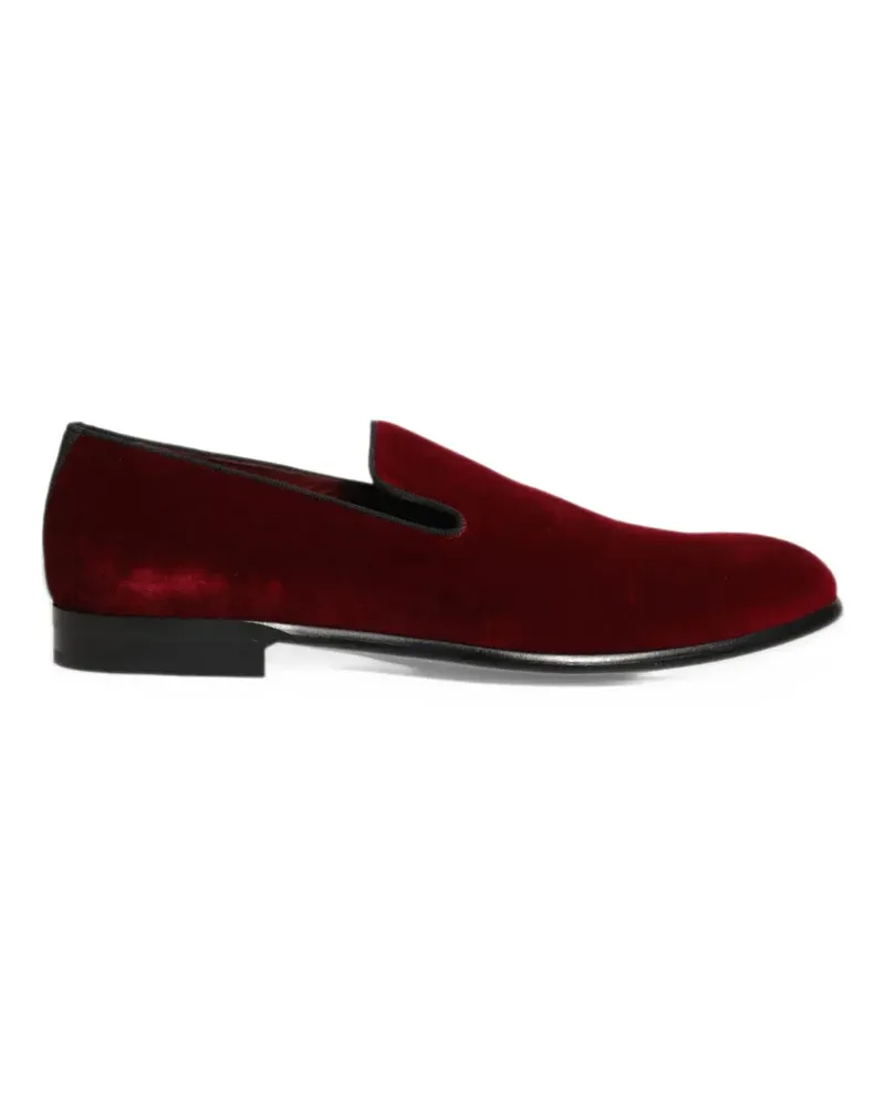 Dolce & Gabbana velvet slip-on loafers - Rot Rot