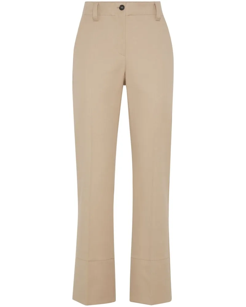 Brunello Cucinelli Kickflare Cigarette Hose - Nude Nude