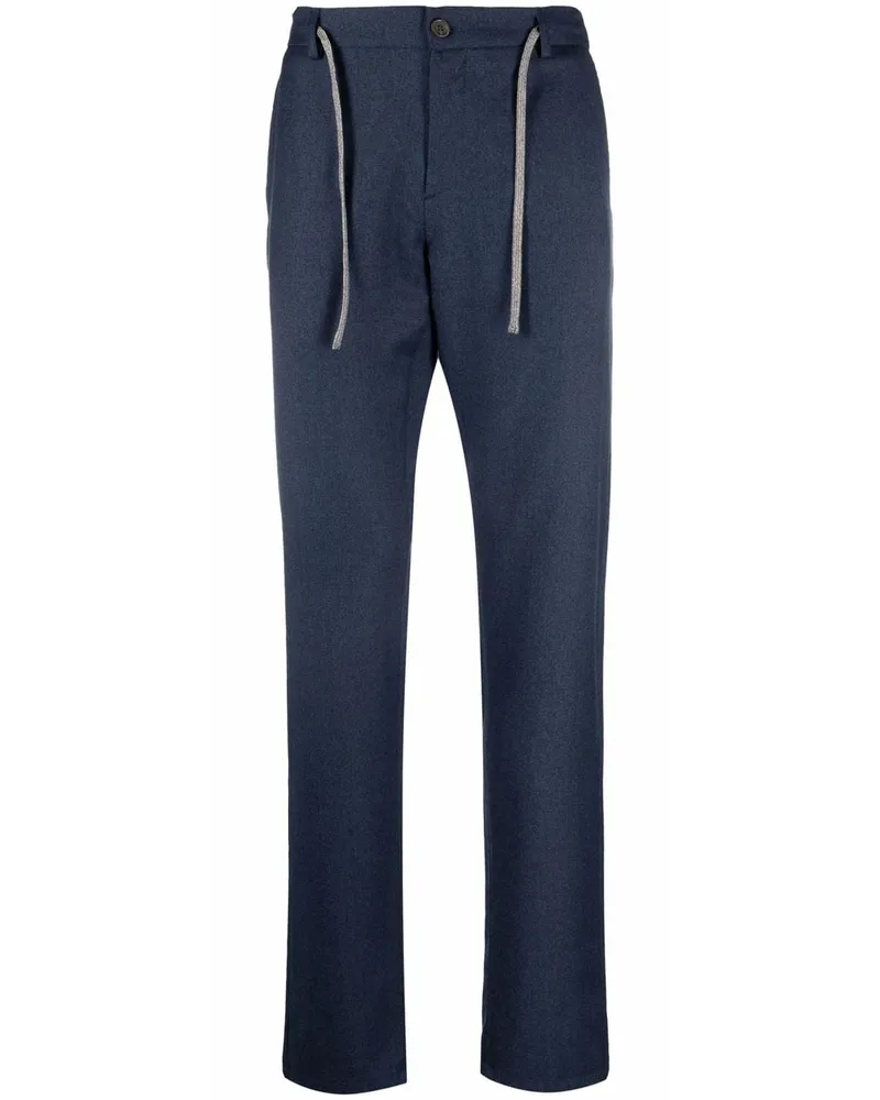 Canali Chino mit Kordelzug - Blau Blau