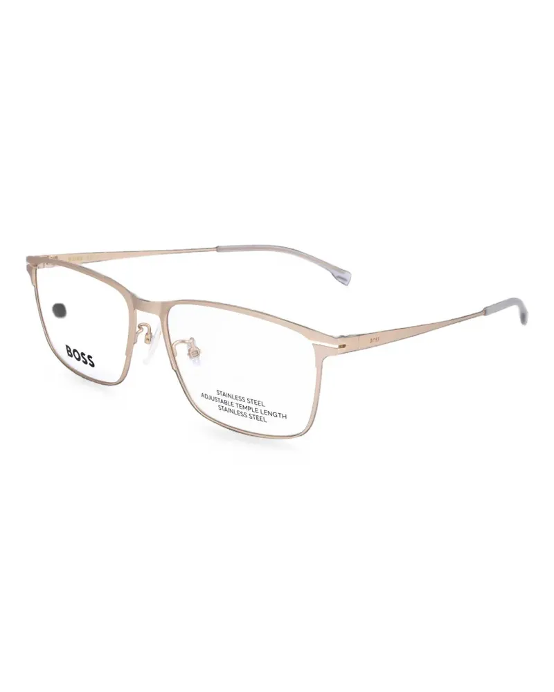 HUGO BOSS rectangle-frame glasses - Gold Gold