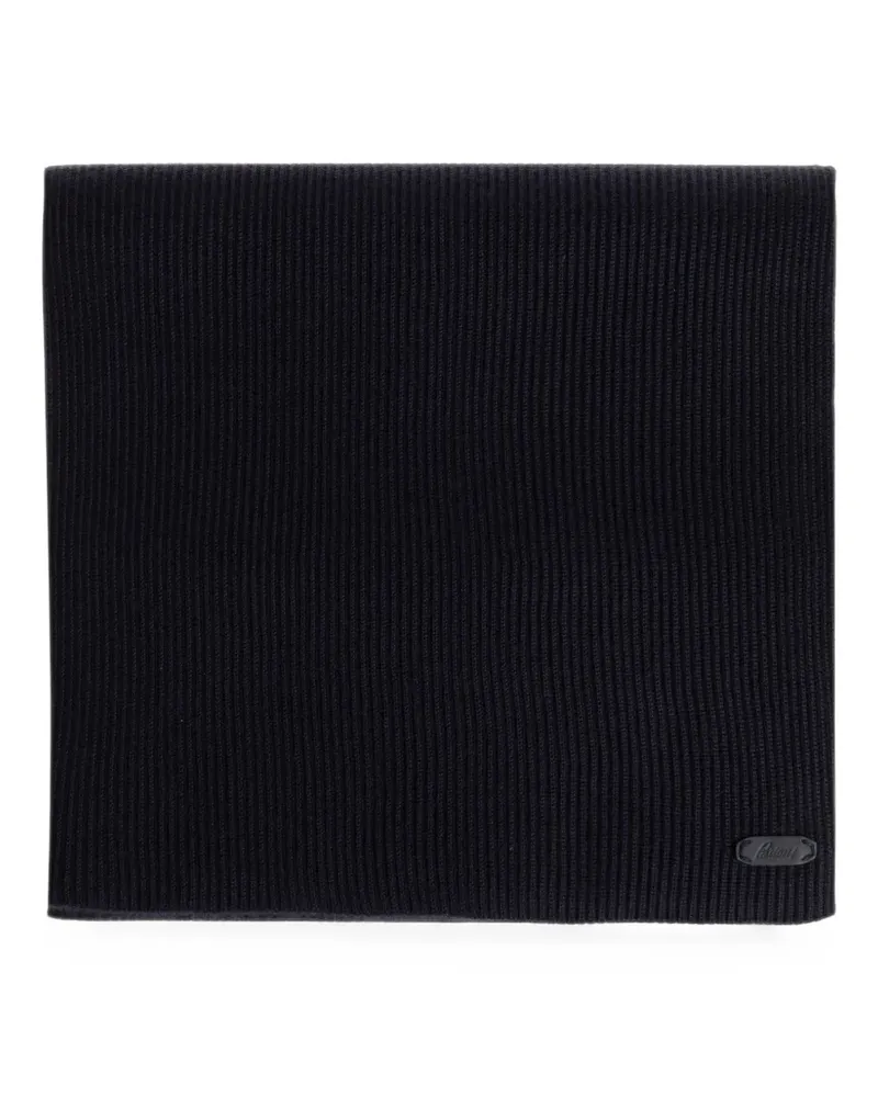 Brioni Gerippter Strickschal - Blau Blau