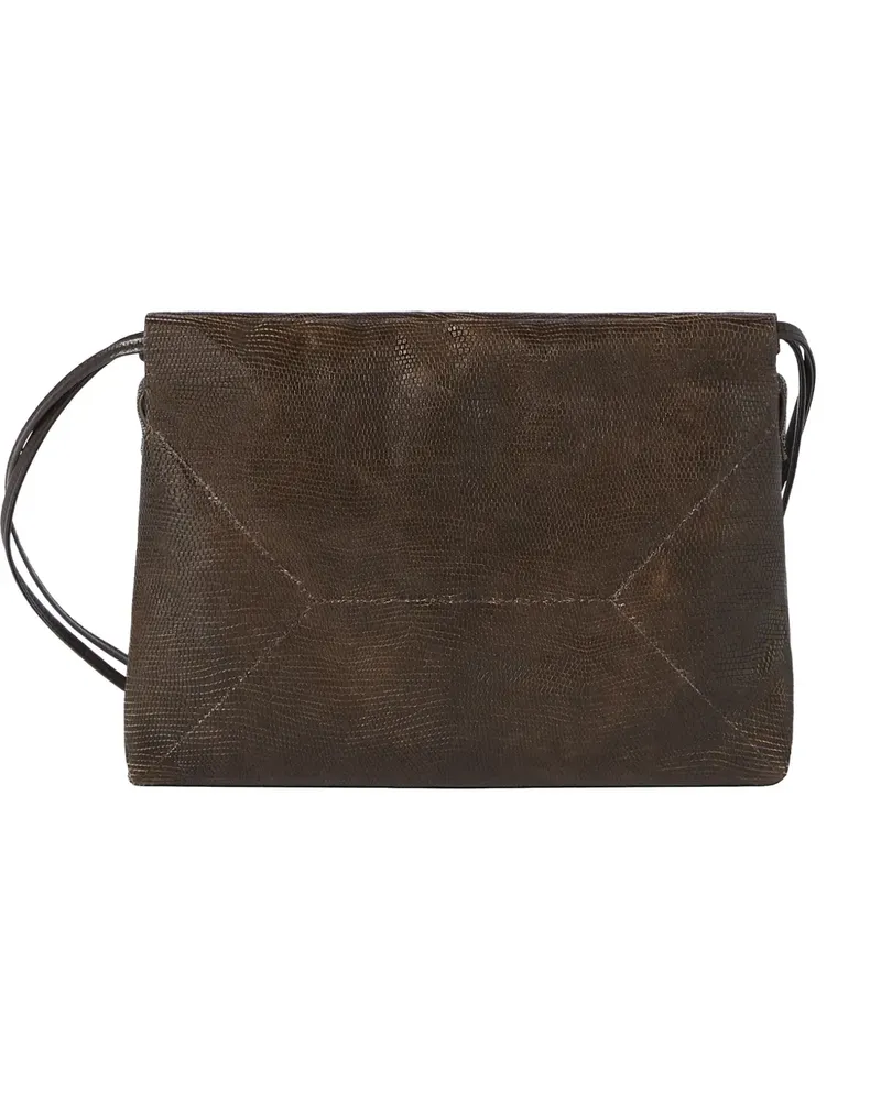 Brunello Cucinelli Tasche aus Kalbsleder mit Eidechsenprägung - Braun Braun