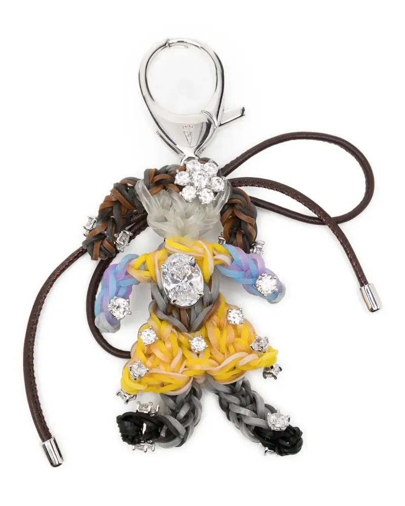 SHUSHU/TONG embellished doll keyring - Gelb Gelb