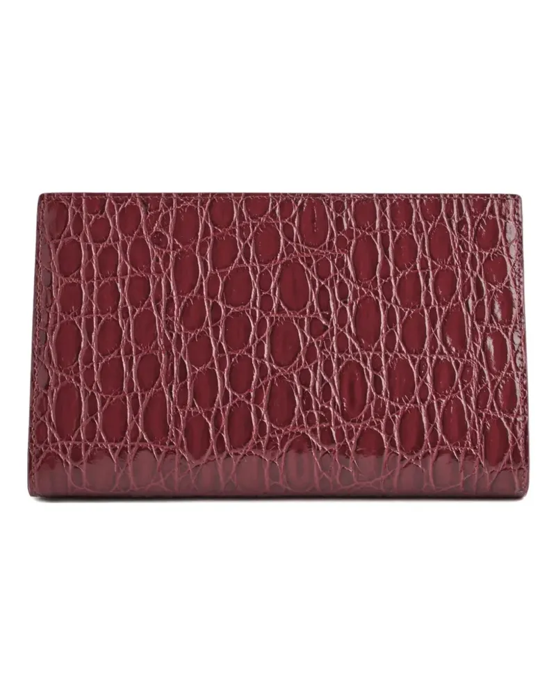 Giuseppe Zanotti Clutch mit Kroko-Prägung - Rot Rot