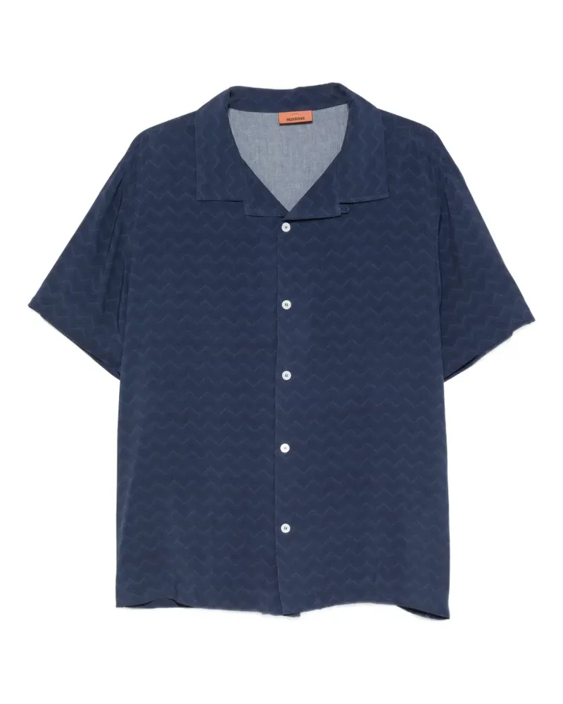 Missoni Hemd mit Zickzackmuster - Blau Blau
