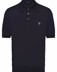 Prada Poloshirt mit Logo-Stickerei Blau