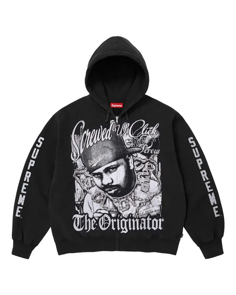 Supreme Being DJ Screw zip-up hoodie - Schwarz Schwarz