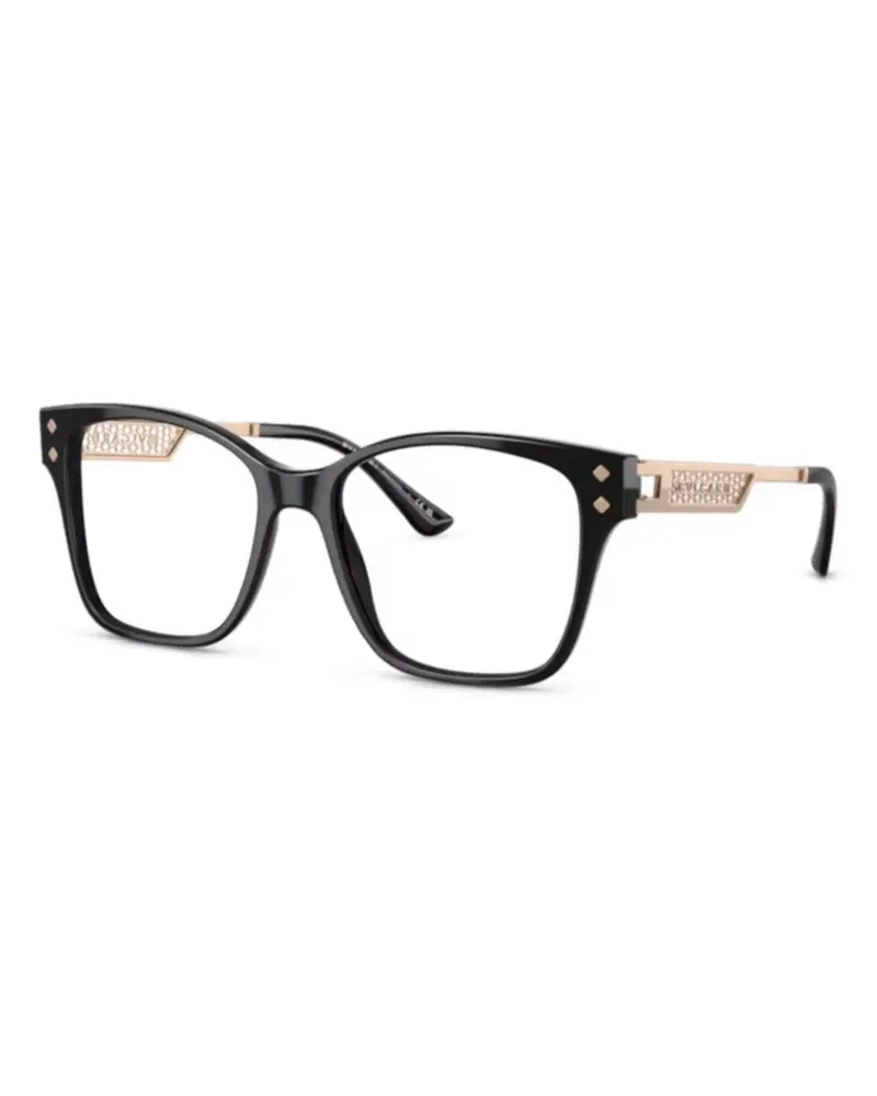 Bulgari Brille mit eckigem Gestell - Schwarz Schwarz