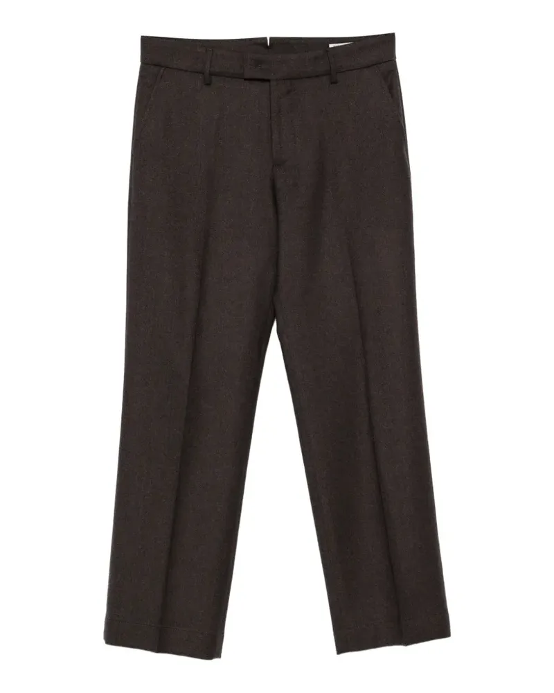 Berwich pressed-crease belt-loop trousers - Braun Braun