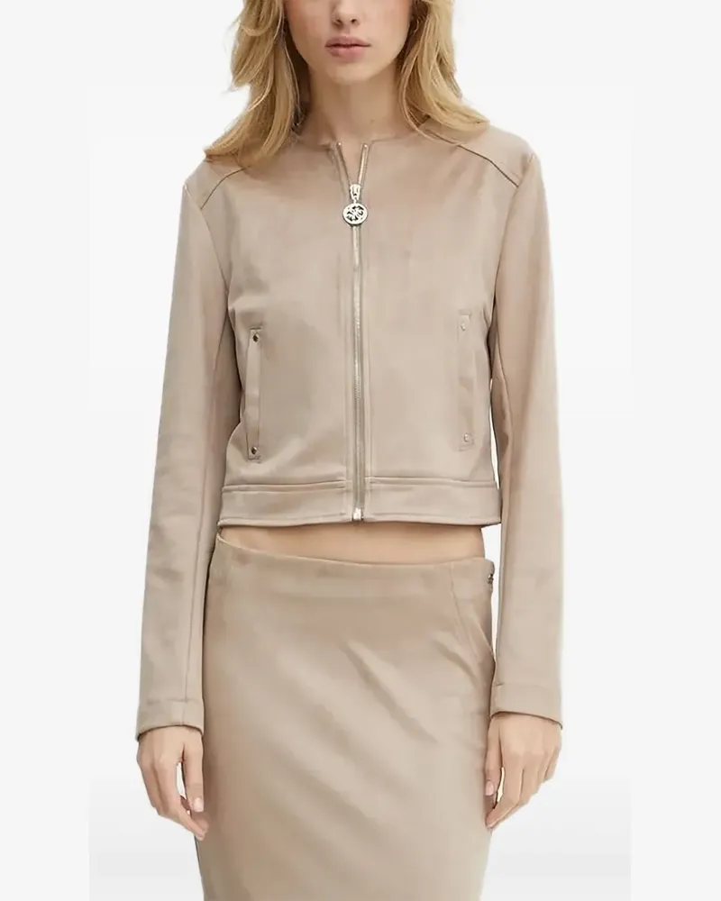 Guess Cropped-Jacke mit Reißverschluss - Nude Nude