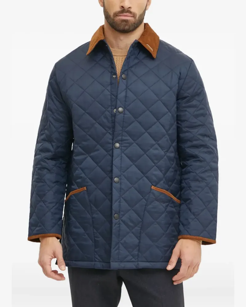 Barbour Steppjacke mit Cordkragen - Blau Blau